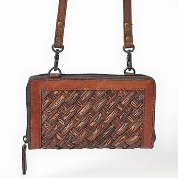 American Darling Crossbody Genuine Leather Weaved Women Bag Western Handbag Purse